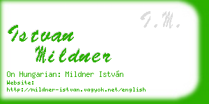 istvan mildner business card
